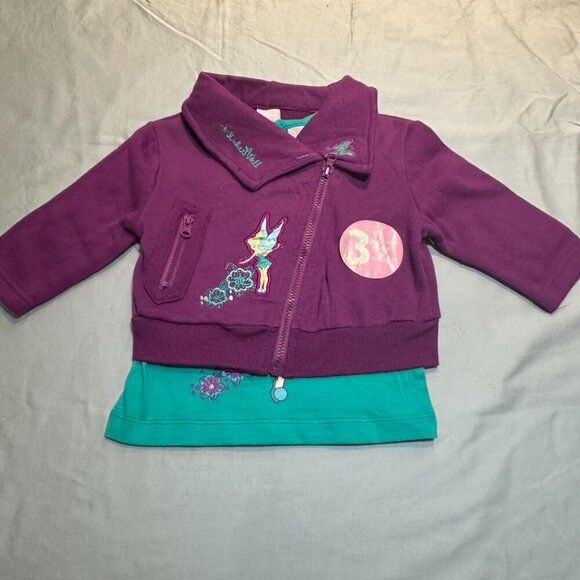 Disney - NWT - Tinkerbell zipped jacket and long sleeve T-shirt. 3-6 months - Picture 7 of 7